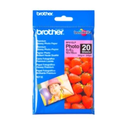 Papel Fotográfico Brother Glossy Premium de 4? x 6?, 20 hojas