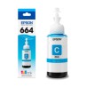 Tinta Original Epson 664 70ml, EcoTank Color Cyan