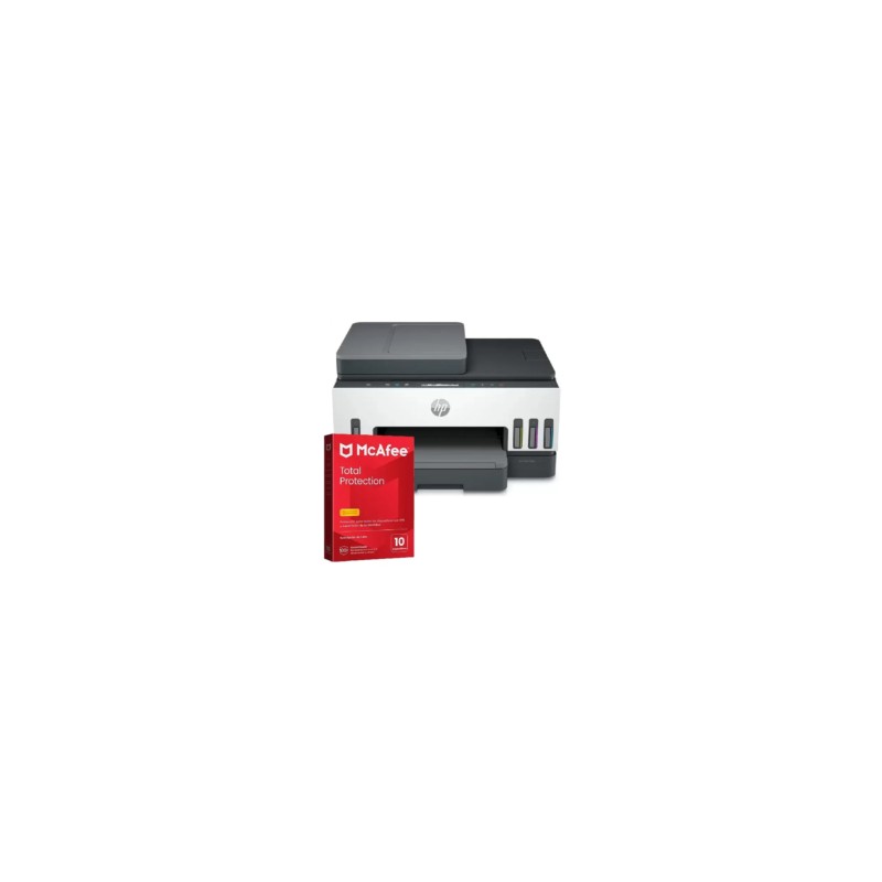 Multifuncional HP Smart Tank 750, Color, Inyección, Inalámbrico +Antivirus McAfee Total Protection VPN 1 Año Licencia Digital – 
