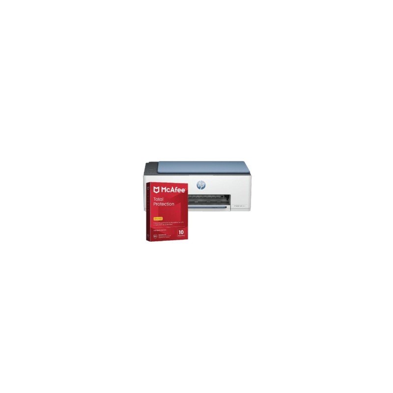 Impresora Multifuncional HP Smart Tank 525 + Antivirus McAfee Total Protection (10 dispositivos, Licencia Digital) Bundle