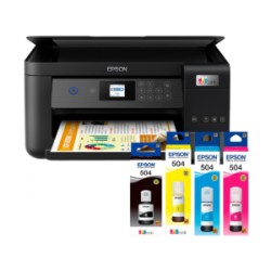 Multifuncional Epson Ecotank L4260 + Kit de tintas T504